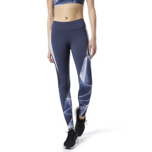 Reebok Lux 2.0 - Shattered Ice Tights Damen - Navy - DE 649-ITE